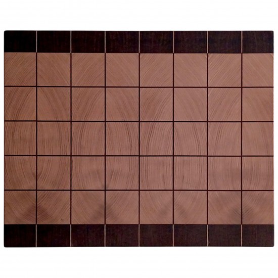 End Grain  Kesme Tahtası - Wenge & Kestane - 36x29x4 cm Özel Seri