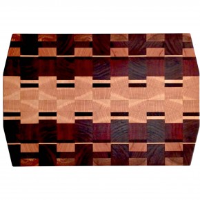 End Grain Kesme Tahtası - Wenge, Ceviz, Paduk, Dişbudak ve Meşe- 42x28x3,5  | Muson Exclusive