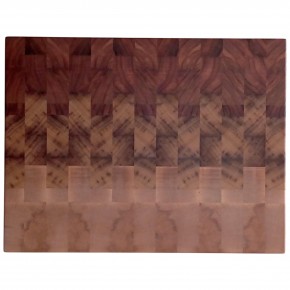 End Grain Kesme Tahtası - Akçaağaç , İroko & Karaağaç - 38x29x4 cm - Elit Seri 1