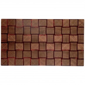 End Grain Kesme Tahtası - Meşe & Paduk - 40x22x3,5 cm - Profesyonel Seri | Muson Wood | 034