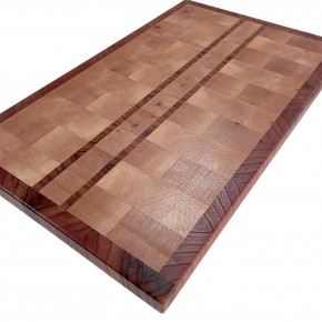 End Grain Kesme Tahtası - Akçaağaç & Karaağaç - 43x26x4 cm - Profesyonel Seri | Muson Wood | 035