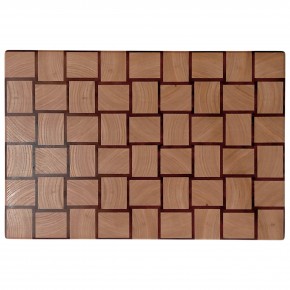 End Grain Kesme Tahtası - Kestane & Hintcevizi - 35x24x3,5 cm - Profesyonel Seri | Muson Wood | 037