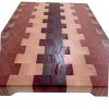 End Grain Kesme Tahtası - İroko, Dişbudak, Karaağaç & Paduk- 44x30x3,5 cm - Profesyonel Seri | Muson Wood | 039