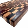 End Grain Kesme Tahtası - Ceviz, Wenge, Paduk, Dişbudak, Akçaağaç, & İroko- 36x24x3,5 cm - Profesyonel Seri | Muson Wood | 040