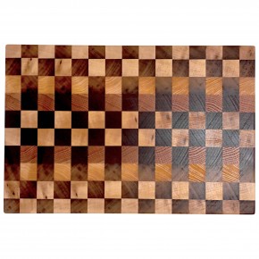 End Grain Kesme Tahtası - Akçaağaç, İroko, Dişbudak, Sapelli, & Meşe- 43x29x4 cm - Profesyonel Seri | Muson Wood | 042