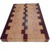 End Grain Kesme Tahtası - Dişbudak & Sapelli - 39,5x25x3,2 - Özel Tasarım 3 | Muson Wood | 043