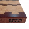 End Grain Kesme Tahtası - Dişbudak & Sapelli - 39,5x25x3,2 - Özel Tasarım 3 | Muson Wood | 043