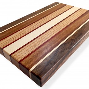 Kesme Tahtası - Ceviz , Sapelli , Meşe , Akçaağaç & Paduk - 45x29x4 cm - Klasik Seri | Muson Wood