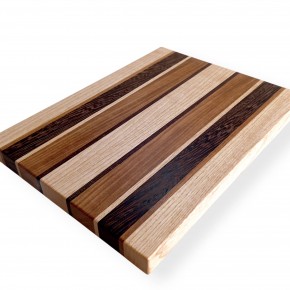 Kesme Tahtası - Wenge , Dişbudak & Afromozya  - 31x24x2,4 cm - Klasik Seri | Muson Wood