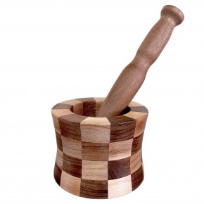 Doğal Ceviz ve Akçaağaç Havan - Ahşap Sarımsak Döveceği - 01| Muson Wood